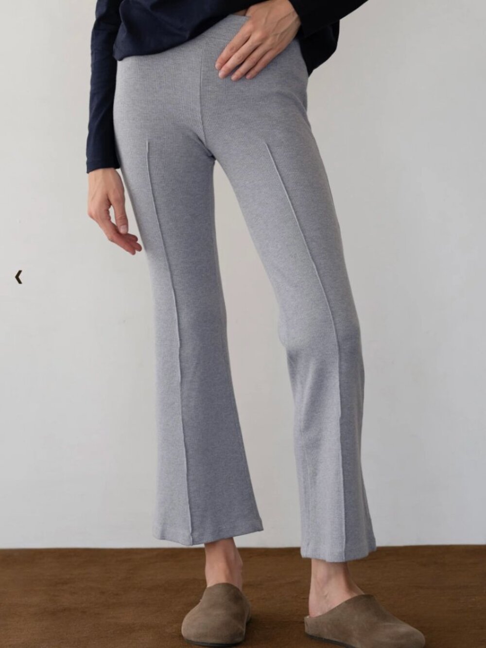 DONNI Kick Rib Flare Pant Grey Size Small / Medium